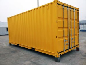 yellow 30ft full side access container in one-trip