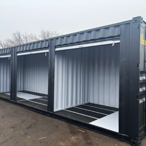 30ft Shipping Container with Three Roll-Up Doors - Secure, Durable Storage Solution 5 custom 30ft with rollups and partitions